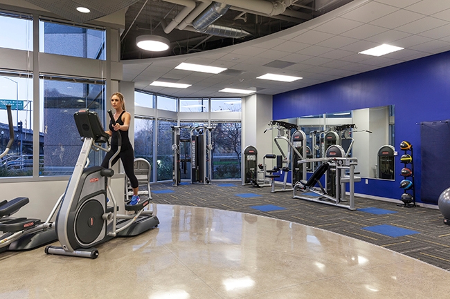On-site Fitness Center with showers and lockers