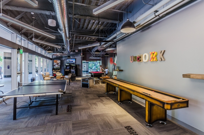 Game room open to all tenants.